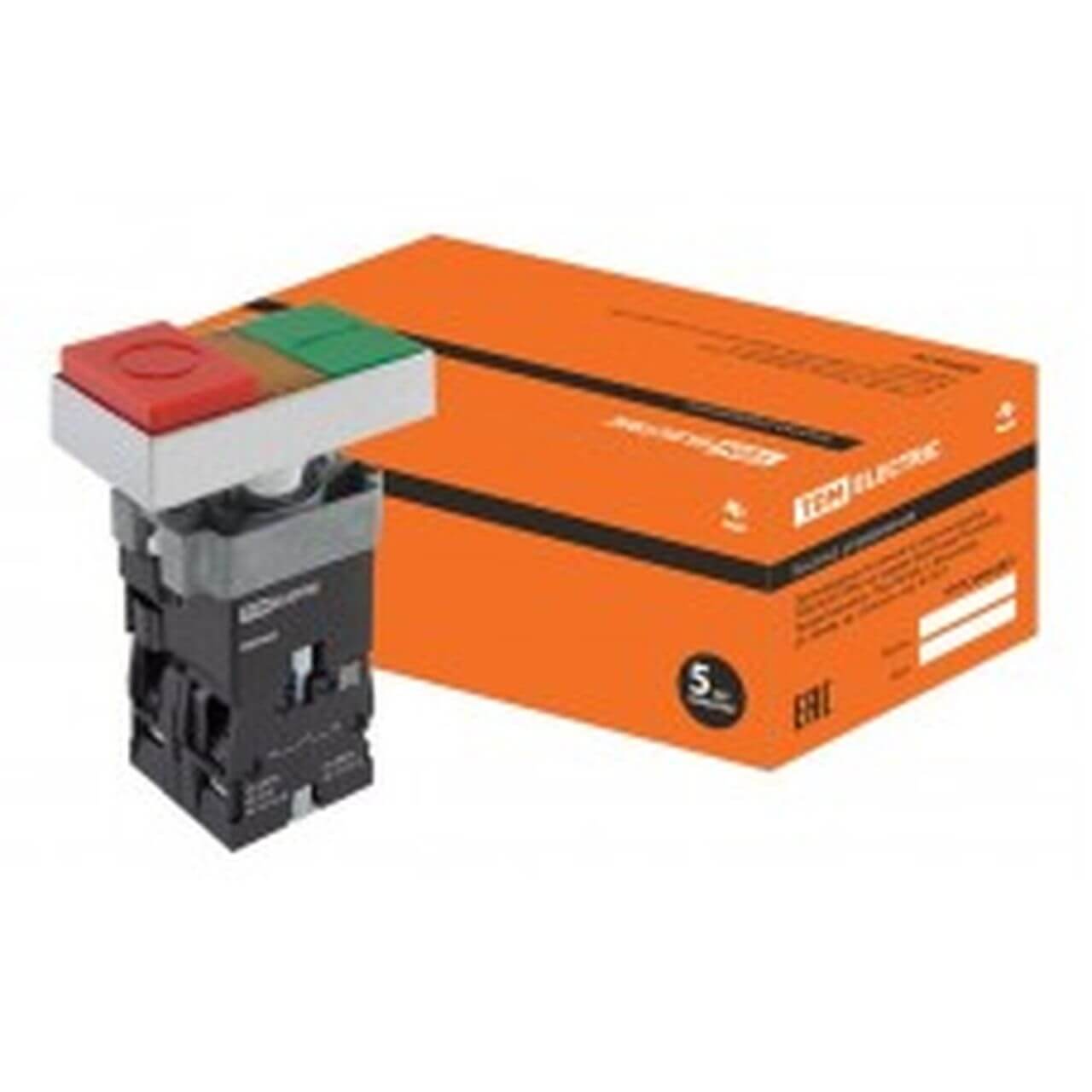 Кнопка BW8465 I-O сдвоенная с подсветкой1з+1р TDM