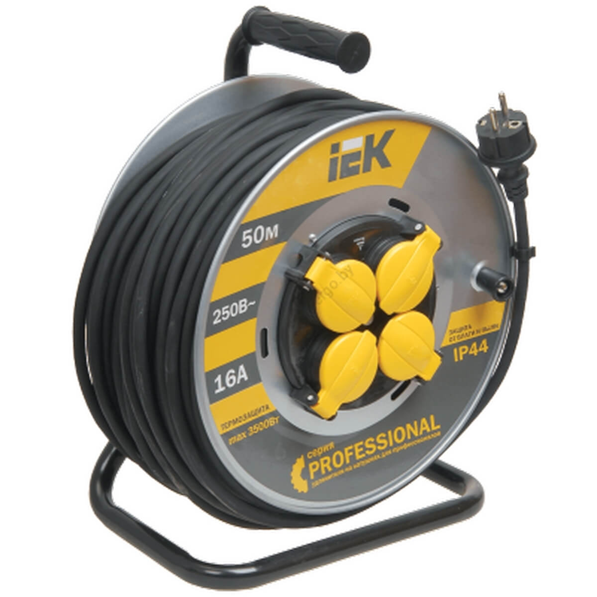 Катушка УК50 на мет с т/з 4 места 2P+PE/50м КГ 3х2, 5мм2 IP44 Professional